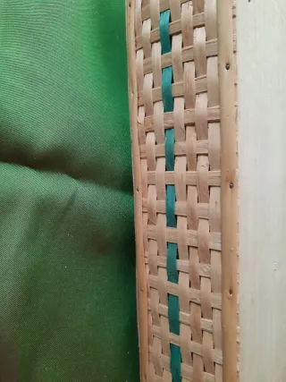 Cubertero de mimbre y madera