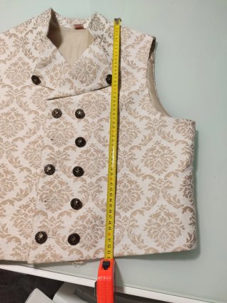 Chaleco Fallero Beige y Blanco