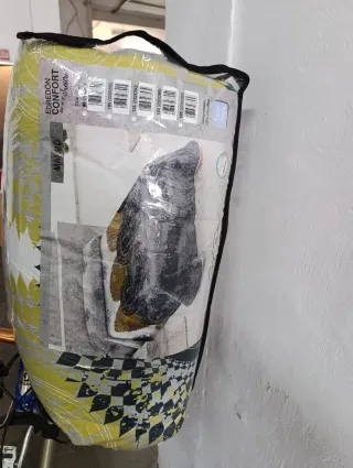 Edredón Confort Malmo Microfibra Gris Amarillo