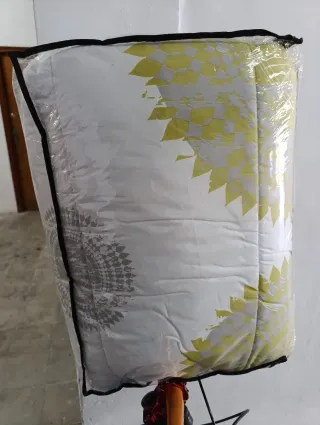 Edredón Confort Malmo Microfibra Gris Amarillo