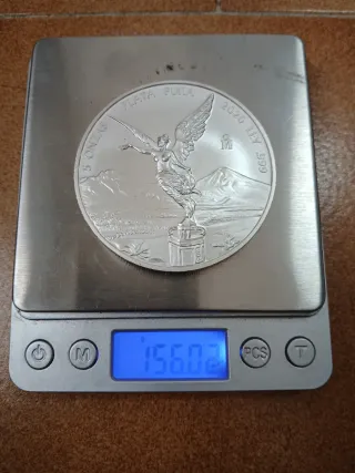 Enorme 5 Onzas Plata de mexico solo 8900 ex