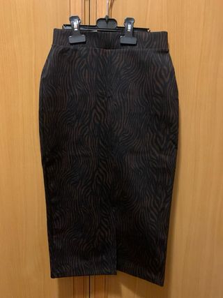 Falda tubo estampado cebra