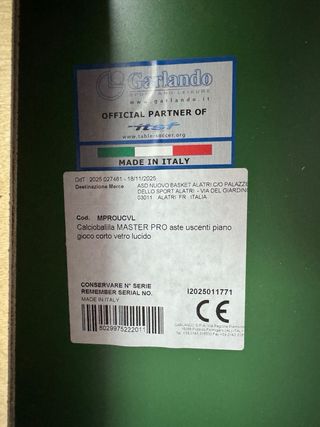 Calcio Balilla Garlando Master Pro - nuovo