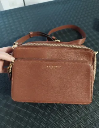 Tracolla Nannini vera pelle marrone