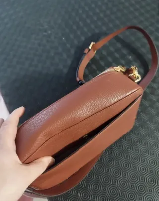 Tracolla Nannini vera pelle marrone