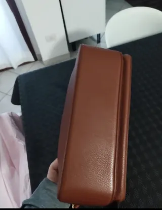 Tracolla Nannini vera pelle marrone