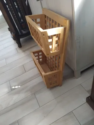 Portariviste/Portavase in Legno da Appendere