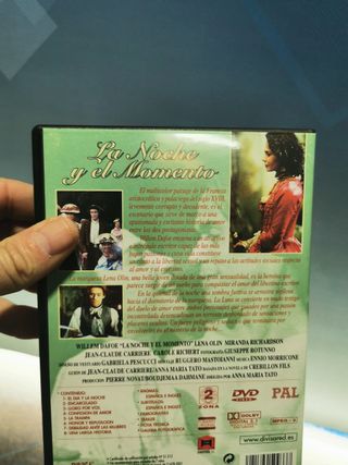 DVD La noche y el momento - Willem Dafoe, Lena Olin, Miranda Richardson