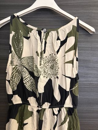 Vestito lungo floreale verde