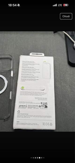 Cover iPhone 16 Pro Max trasparente MagSafe