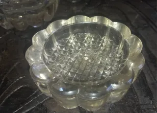 Juego 6 embellecedores cristal patas mueble