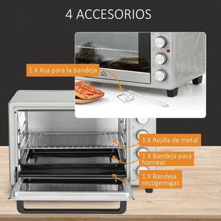 Horno Eléctrico de Sobremesa 32L 1600W con Tara