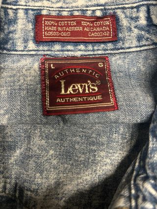 Camicia Denim Levi's Uomo Blu e Bianca