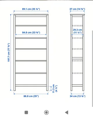 Estantería Librería Madera Negra