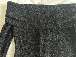 Top ba&sh negro brillante