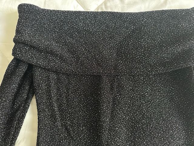 Top ba&sh negro brillante