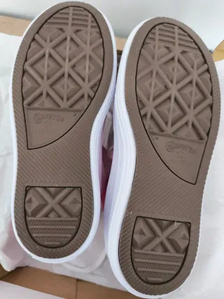 Converse All Star plataforma rosa talla 36