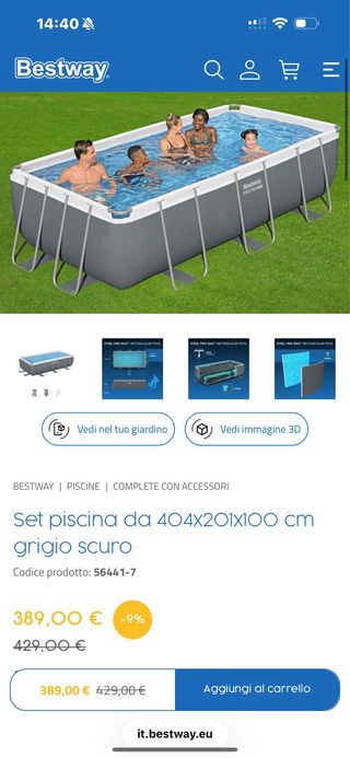 Piscina Bestway Power Steel 404x201x100 cm