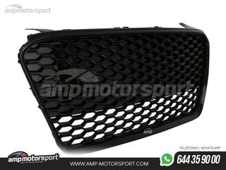 PARRILLA DELANTERA LOOK RS PARA AUDI R8 2015-2018 NEGRO BRILLO