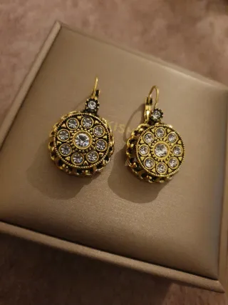 Pendientes Vintage Chapado Oro Caja