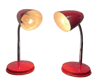 2 Flexos Estilo Danés Rojo Años 60