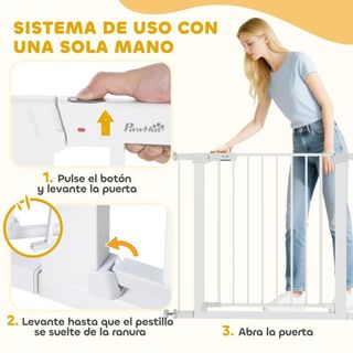 Barrera de Seguridad de Perros Extensible Blanca