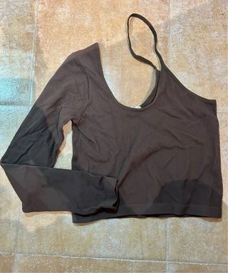 Camiseta manga larga marrón