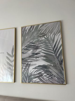 Cuadros decorativos marco dorado