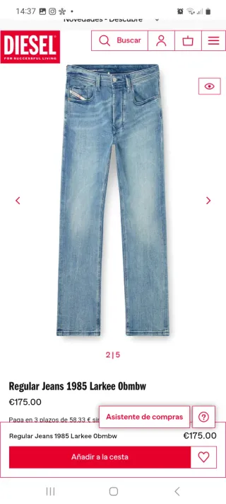 Vaqueros Diesel LARKEE Hombre