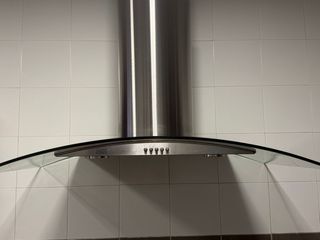 Campana extractora cristal y acero