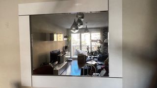 Espejo decorativo lacado en blanco