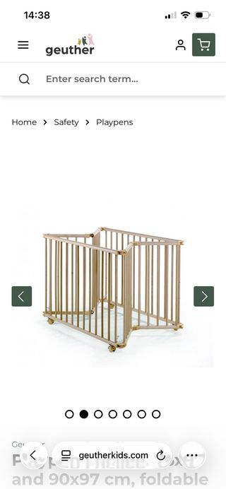 Parque infantil madera Geuther 90x97cm (corralito)