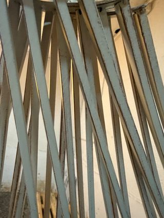 Pérgola de hierro forjado blanca