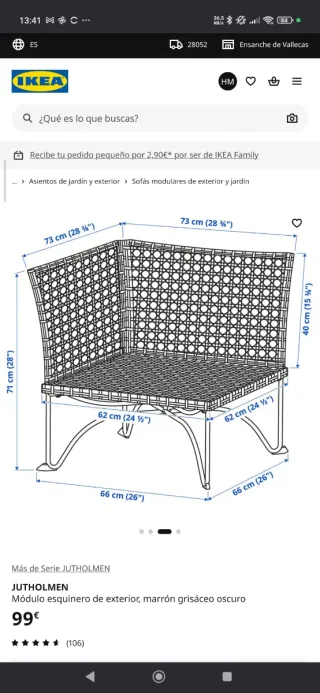 Conjunto de sillones de exterior