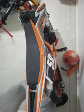 Moto Cross Niños Gasolina Naranja/Blanca