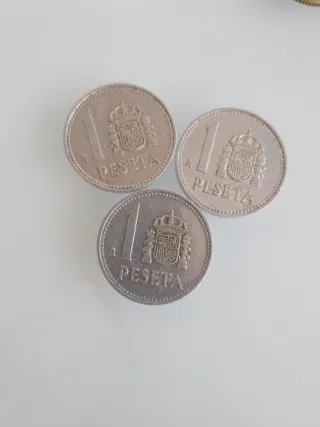 Lote de 9 monedas de Peseta