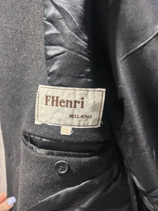Cappotto Sartoriale Uomo Fherni Milano Nero