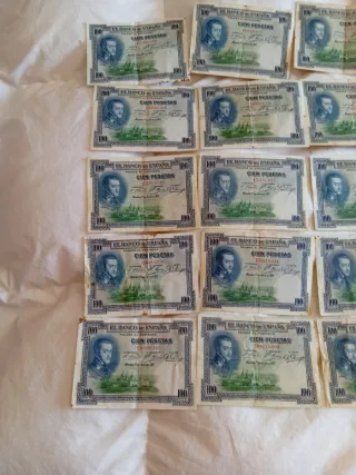 Vendo o cambio billetes antiguo de 100 pesetas de