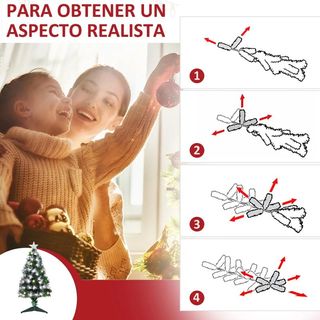 Árbol de Navidad con Fibra Óptica Artificial