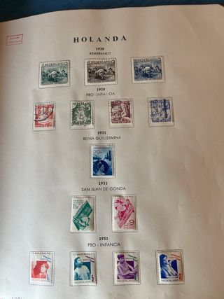 Álbum Sellos Holanda 1852-1954