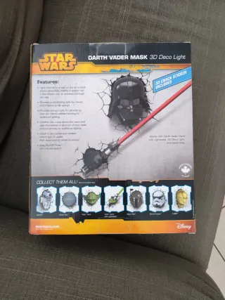 Maschera Darth Vader 3D Deco Light