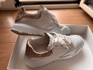 Sneakers Alexander McQueen Oro Bianco