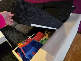 Sofá Chaiselongue Negro y Blanco