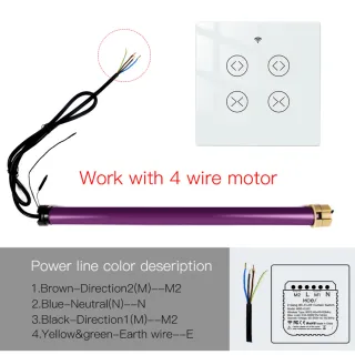 Interruptor doble persiana WIFI 4 botones
