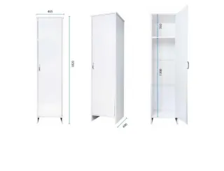 Columna de baño Negrari blanca de resina 182x40cm