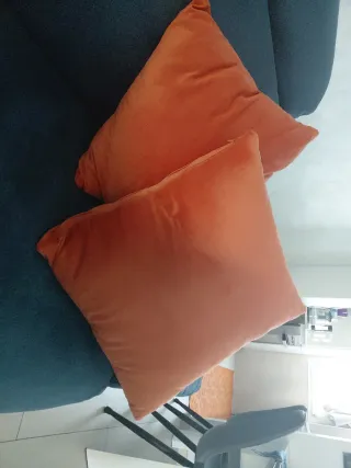 Federa cuscino arancione velluto 40x40