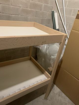 Cambiador Bebé IKEA Blanco y Madera