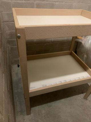 Cambiador Bebé IKEA Blanco y Madera