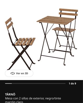 Conjunto de mesa y sillas de jardín