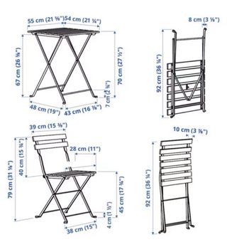 Conjunto de mesa y sillas de jardín